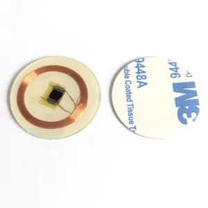 RFID-Aufkleber Coin tag, Fudan F08, transparent , 25mm Durchmesser, 13,56Mhz