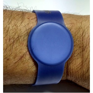 RFID Armband Uhrendesign PVC, verstellbar, blau mit I-Code SLI-X2-Chipsatz