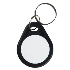RFID KF003A personalisierbarer Schlüsselanhänger/Keyfob Classic ,TK4100 Kunststoff,Schwarz für Zugangskontrolle, Identifizierung u.v.m.