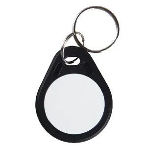 RFID KF003A personalisierbarer Schlüsselanhänger/Keyfob Classic ,TK4100 Kunststoff,Schwarz für Zugangskontrolle, Identifizierung u.v.m.