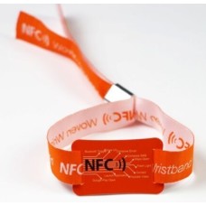 Einweg Armband Nylon, für Veranstaltungen, gewebt/bedruckt verschiedene Farben mit Wunschchip