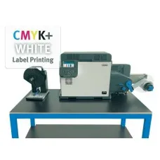 DTM LF140e + OKI Pro1050 Bundle besteht aus Oki 1050 Pro Farbetikettendrucker auf Dry Toner Basis und LF140e Finisher mit 11.6'' touch screen PC, Finishing Soft inkl.1,5h Online Schulung