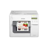 Farbetikettendrucker EPSON ColorWorks C3500 Farbetikettendrucker mit Cutter, USB, Netzwerkanschluss, für Regal- und GHS / BS-Etiketten und Etiketten-Software Nicelabel