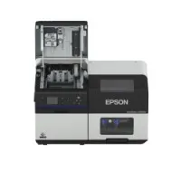 Farbetikettendrucker Epson ColorWorks C8000 (bk), Farbetikettendrucker mit glänzend schwarzer Tinte, Cutter USB & Netzwerkanschluss