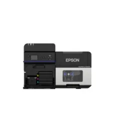 Farbetikettendrucker Epson ColorWorks C8000 (mk), Farbetikettendrucker mit glänzend schwarzer Tinte, Cutter USB & Netzwerkanschluss inkl. 1h Online Schulung