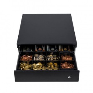 Anker UCDM, Kassenlade, Frontöffnung, Maße (BxHxT): 391x97x445mm, inkl.: Einsatz: 4 Scheinfächer, 8 Münzfächer, herausnehmbar, USB, Ethernet, RJ12, 24V