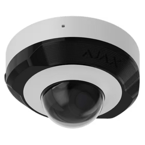 Ajax DomeCam Mini Kabelgebundene IP-Domekamera für Innen- und Außenbereiche mit Weitwinkelobjektiv, 2880 × 1620 px (5 MP), 25 fps Objektiv: 2,8 mm, Blickwinkel: ca. 100°-110°, schwarz