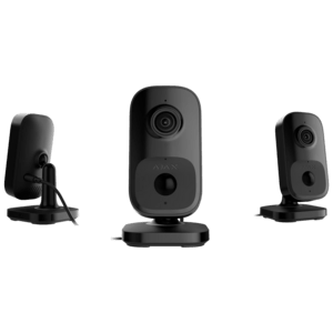 Ajax Schwarz Ajax IndoorCam, WLAN-Überwachungskamera für den Innenbereich mit PIR-Bewegungsmelder und integrierter KI, HDR-Technologie, Bidirektionale, schwarz