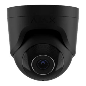 Ajax TurretCam (5 Mp/2.8 mm), kabelgebundene IP-Überwachungskamera, PoE, 3 Achsen Bewegung, Auflösung: 2880x1620px, Blickwinkel: 100°-110°, schwarz
