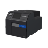 Epson ColorWorks C6000 Farbetikettendrucker mit Cutter und glossy schwarzer Tinte, 108mm...