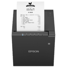 Bondrucker, Thermodirekt, Epson TM-m30III, 8 Punkte/mm (203dpi), Geschwindigkeit (max.): 300 mm/Sek, Druckbreite 72mm, Cutter, USB, USB-C, Ethernet, WLAN, NFC, schwarz