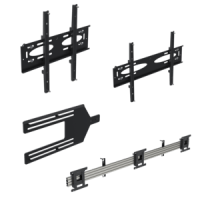 Ergonomic Solutions Menü-Board-Halterung mit Neigung für 3 Bildschirme (Querformat) bis 43' (VESA 100 und 200)