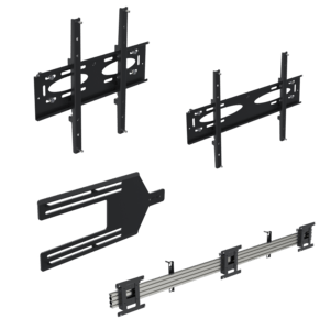 Ergonomic Solutions Menü-Board-Halterung mit Neigung für 3 Bildschirme (Querformat) bis 43' (VESA 100 und 200)