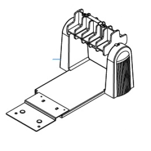TSC externe Rollenhalterung, inkl.: 1" Kern-Etikettenspindel & 1,5" Kern-Adapter, Farbe: grau für TC Serie (Desktop)