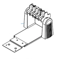 TSC externe Rollenhalterung, inkl.: 1" Kern-Etikettenspindel & 1,5" Kern-Adapter, Farbe: grau für TC Serie (Desktop)