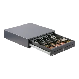 Kassenlade für Gastro, Frontöffnung Anker MDZ16 mit zusätzlichen Belegschlitzen, anthrazit - vom deutschen Hersteller aus Bielefeld!