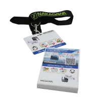 Besucherausweise ExpoBadge / Butterfly: 54x86mm (BxH) Tintenstahlbedruckbar für beidseitigen Druck, 500 Stück mit Lochung (Euro Hole) und Wassertropfen resistent
