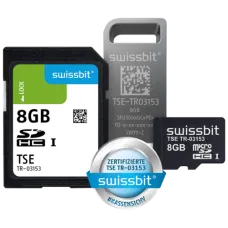 Swissbit TSE, microSD-Karte, 8 GB in der geschützen Blister Verpackung mit reduzierter Laufzeit 