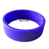 Glattes RFID Wristband Silikon, in versch. Farben mit Wunschchip