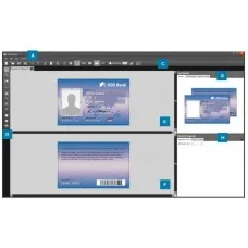 Zebra ZC300 Bundle, einseitig, 12 Punkte/mm (300dpi), USB, Ethernet, Display, CardStudio für Mitgliederkarten und Mitarbeiterauswise
